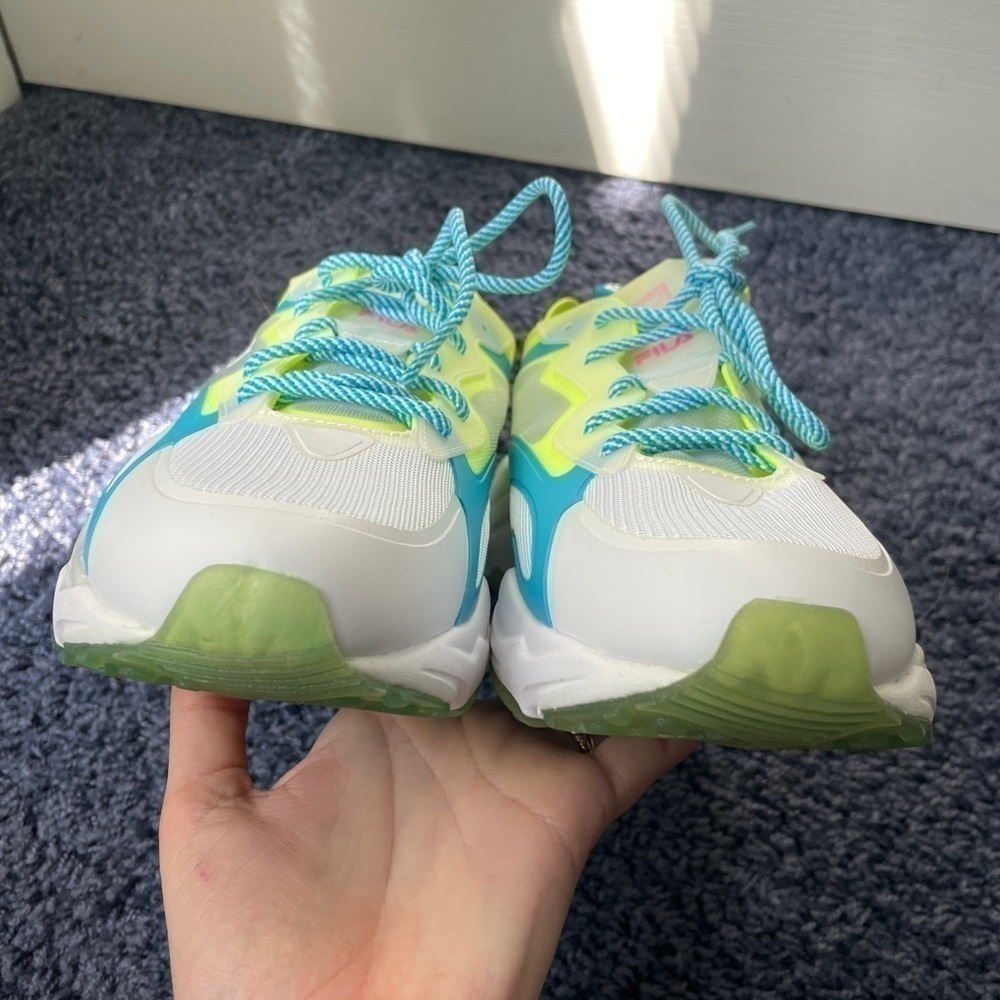 FILA Ray Tracer Patchwork Neon Sneaker Women’s 7.5 - Picture 6 of 9